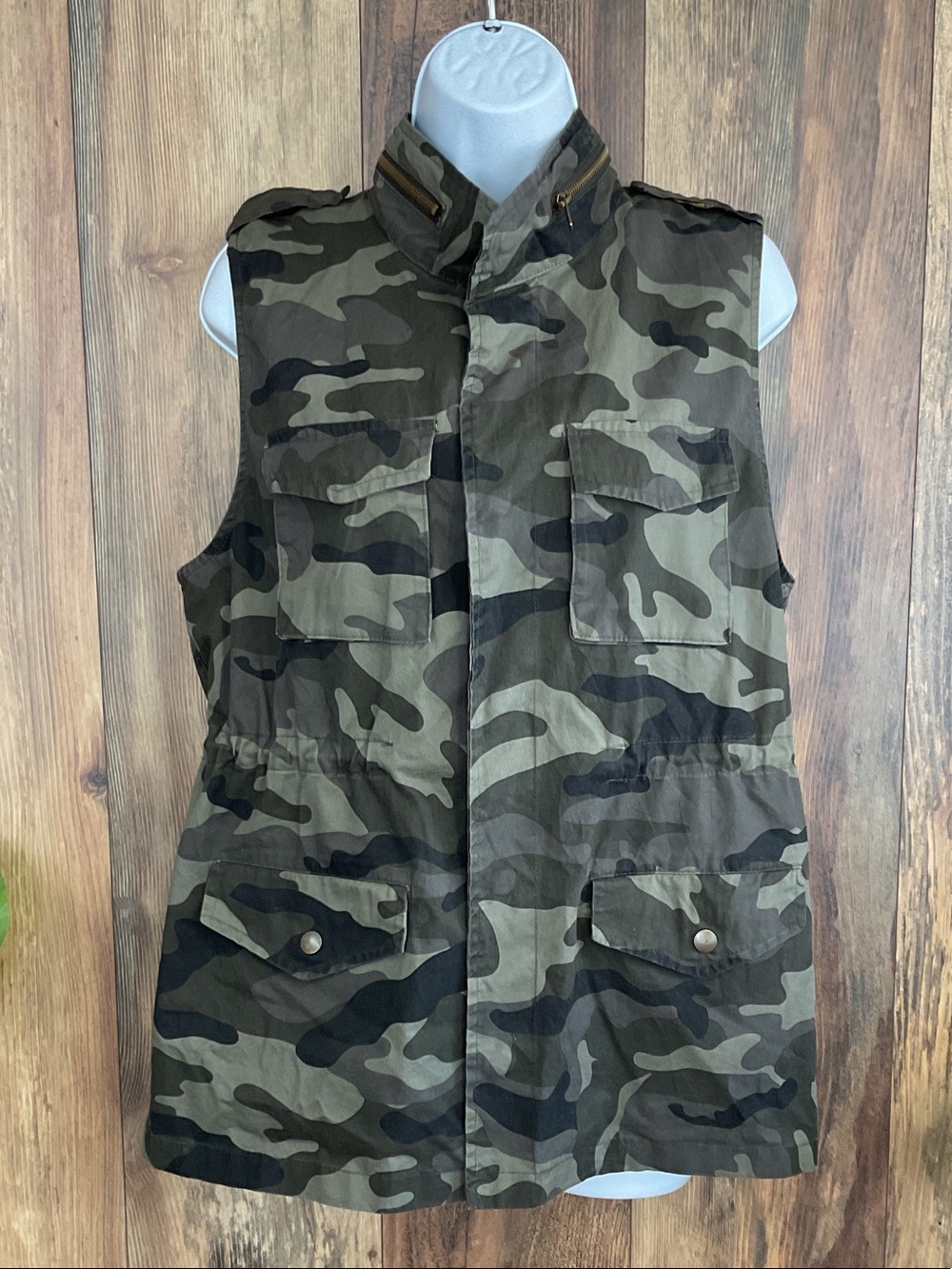 Love Tree Camouflage Utility Vest Jacket L          222B